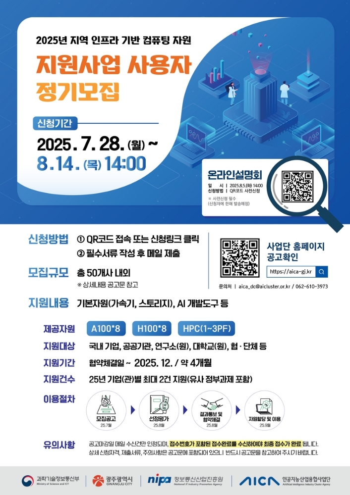 광주, AI 슈퍼컴 전면 지원…국내 중소기업에 ‘GPU 서버+스토리지’ 제공