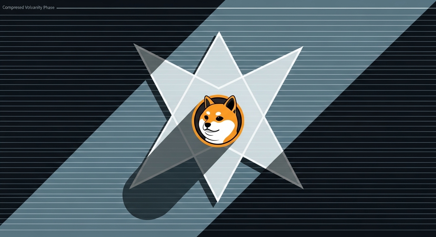 시바이누($SHIB), 삼각 수렴 끝자락…변곡점 임박