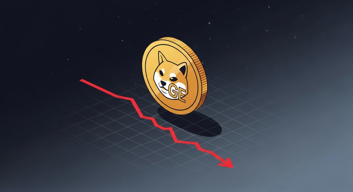 도지코인($DOGE), 0.20달러(약 278원)선 붕괴 가능성…하락 압력 커진다
