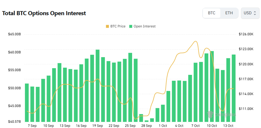 [비트 옵션 데일리] 미결제약정 593억 달러…14만 달러 콜옵션 최대