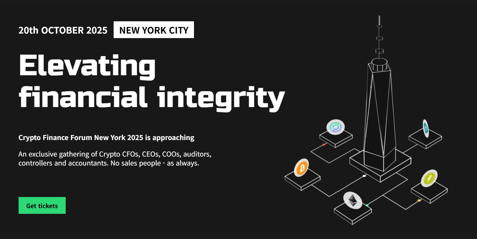 뉴욕서 오늘 개막 예정 ‘Crypto Finance Forum 2025’ — 글로벌 금융 리더들, 디지털 자산 투명성 논의 앞둬