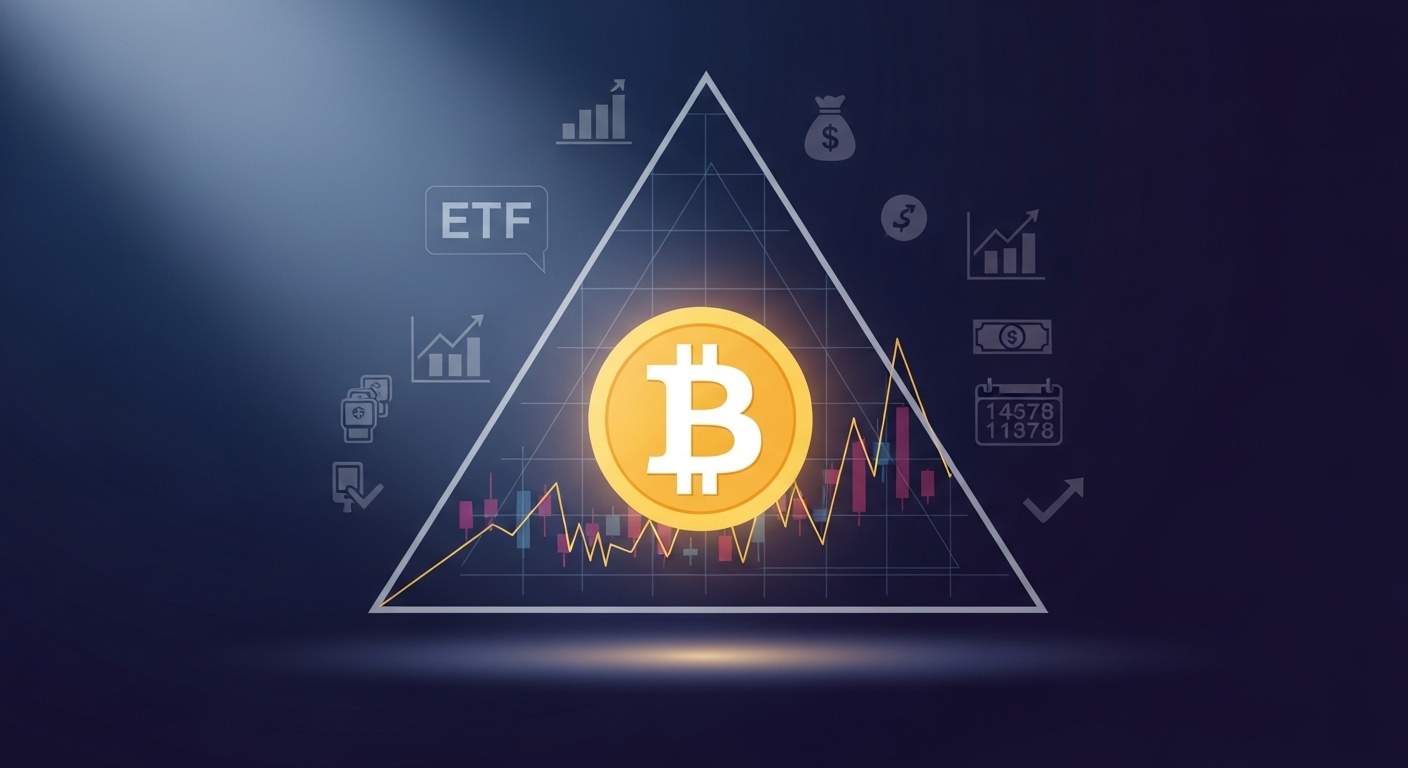 비트코인, ‘삼각수렴’ 진입…ETF 유입 속 단기 돌파 여부 주목