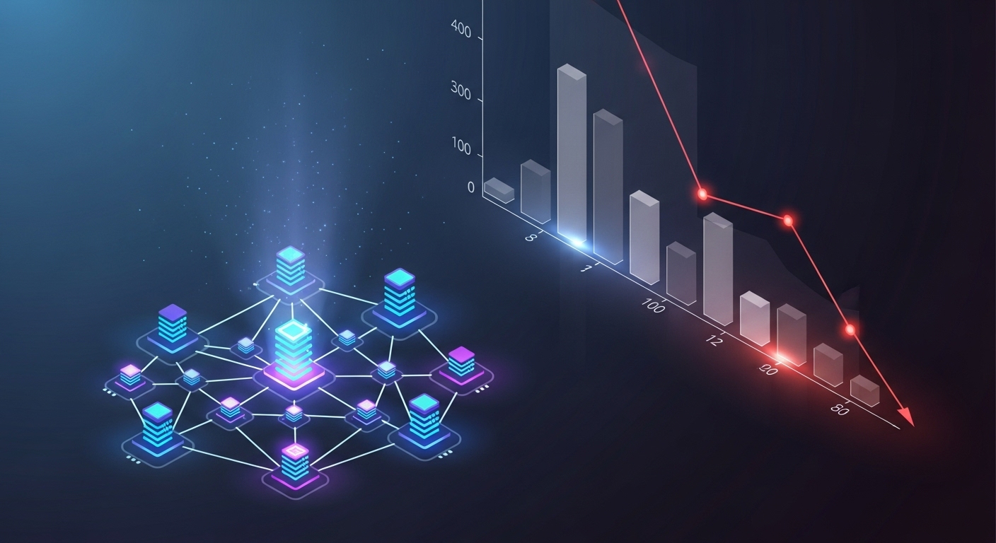 블록체인 네트워크 수익, 암호화폐 변동성 감소로 9월에 16% 급감