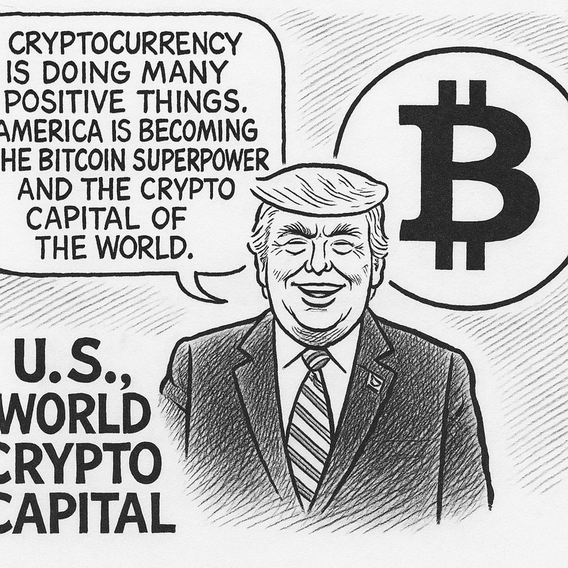 [코툰] 트럼프 "미국, 세계 암호화폐 수도로 부상"