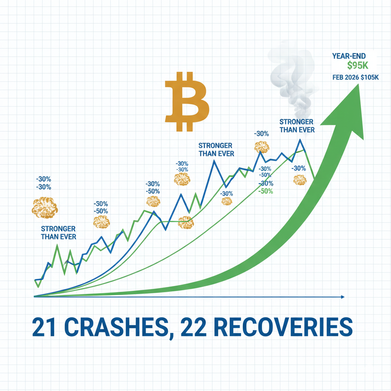 비트코인 21번의 폭락에도 ‘부활 공식’ 작동…연말 10만 달러 바라본다
