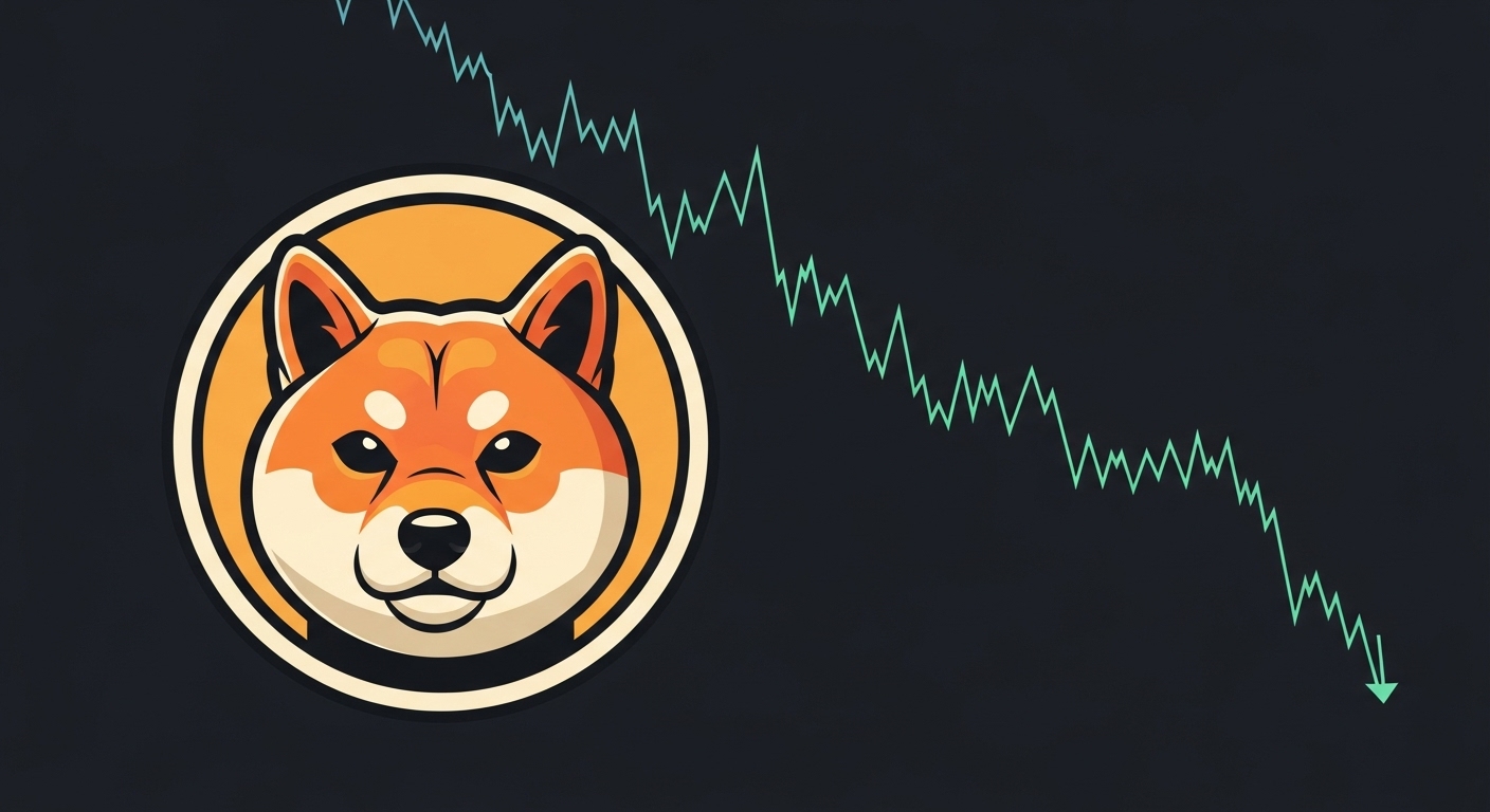 시바이누(SHIB), 주간 데드크로스 첫 발생…연중 최저가 갱신