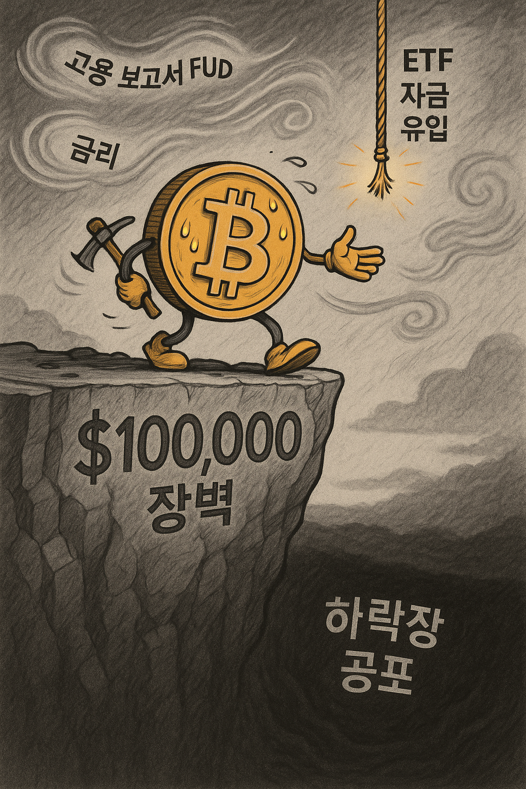 [토큰만평] 10만 달러 절벽 위의 비트코인