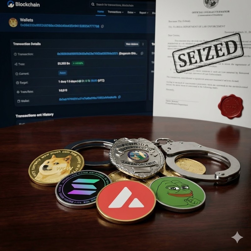 플로리다 검찰, 중국 사기꾼 ‘도지코인·솔라나’ 150만 달러 압수