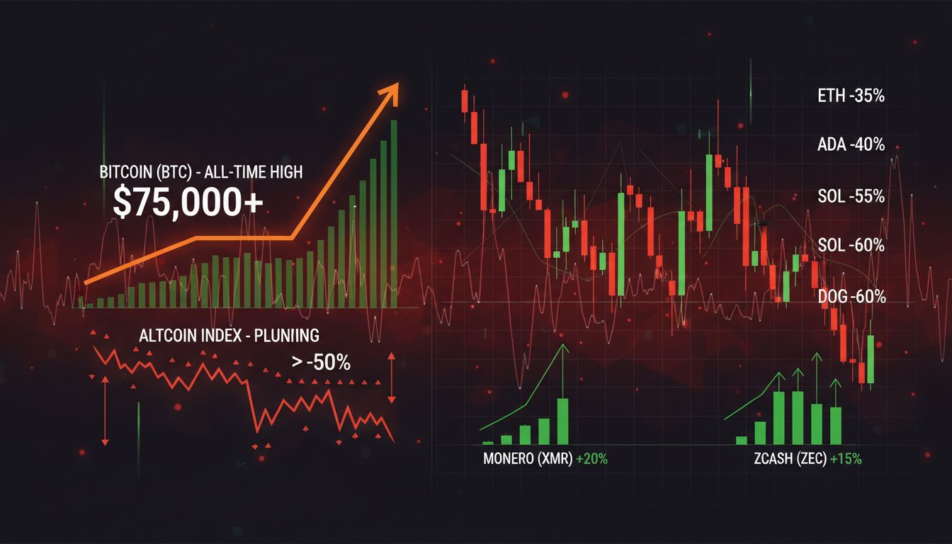 비트코인 고점 경신했지만… 알트코인 시총 43% 급락, ‘정책·신뢰 회복 없인 반등 없다’