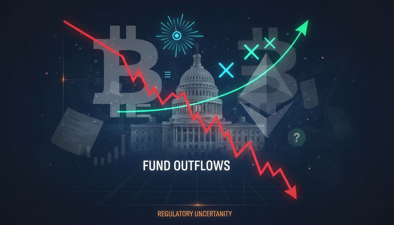 미 규제 불확실성에 투자심리 급랭…디지털 자산 펀드서 1조 4,000억 원 유출