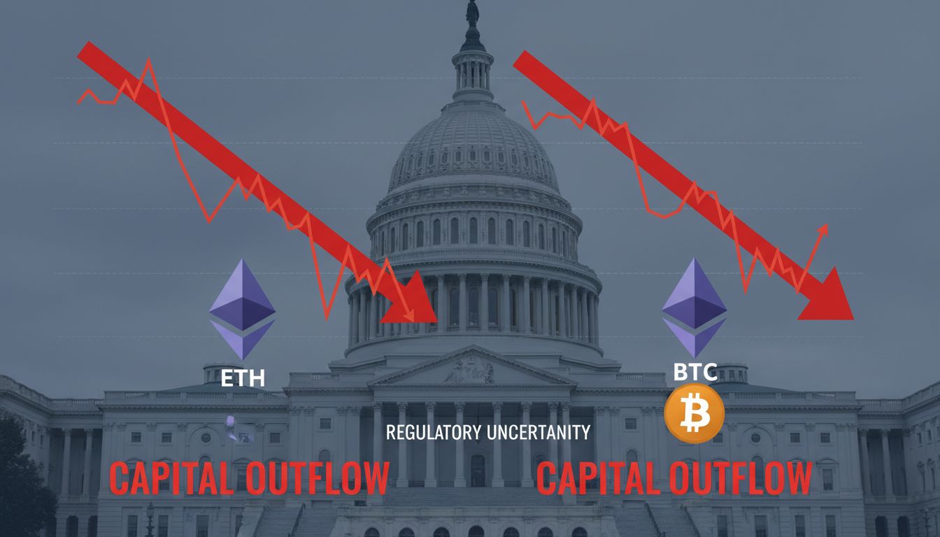 이더리움·비트코인 동반 자금 유출…’Clarity Act’ 지연에 투자심리 흔들