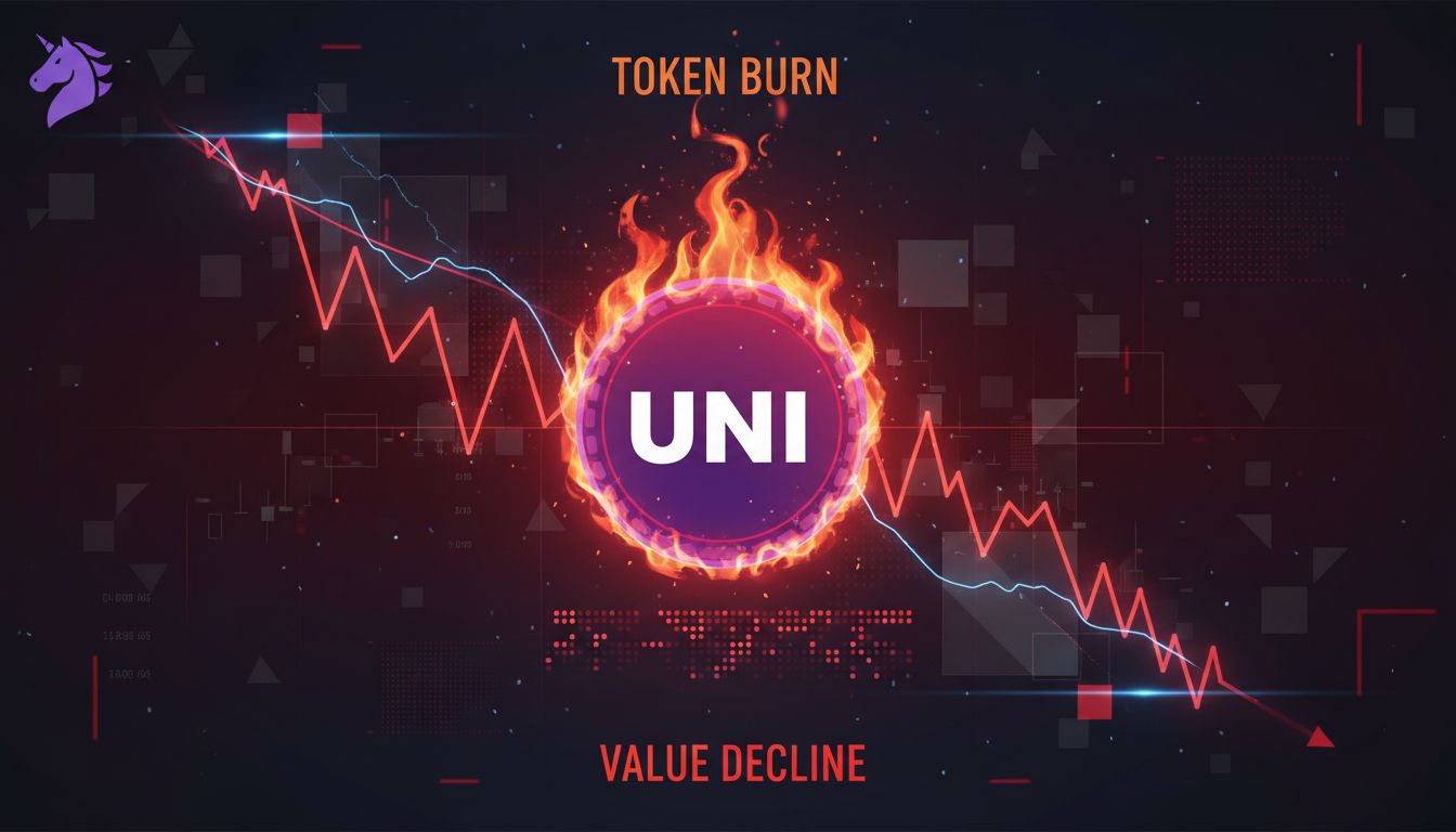 유니스왑, UNI 1억 개 소각에도 6% 하락…수익 기대감 ‘실망 매물’로 전환