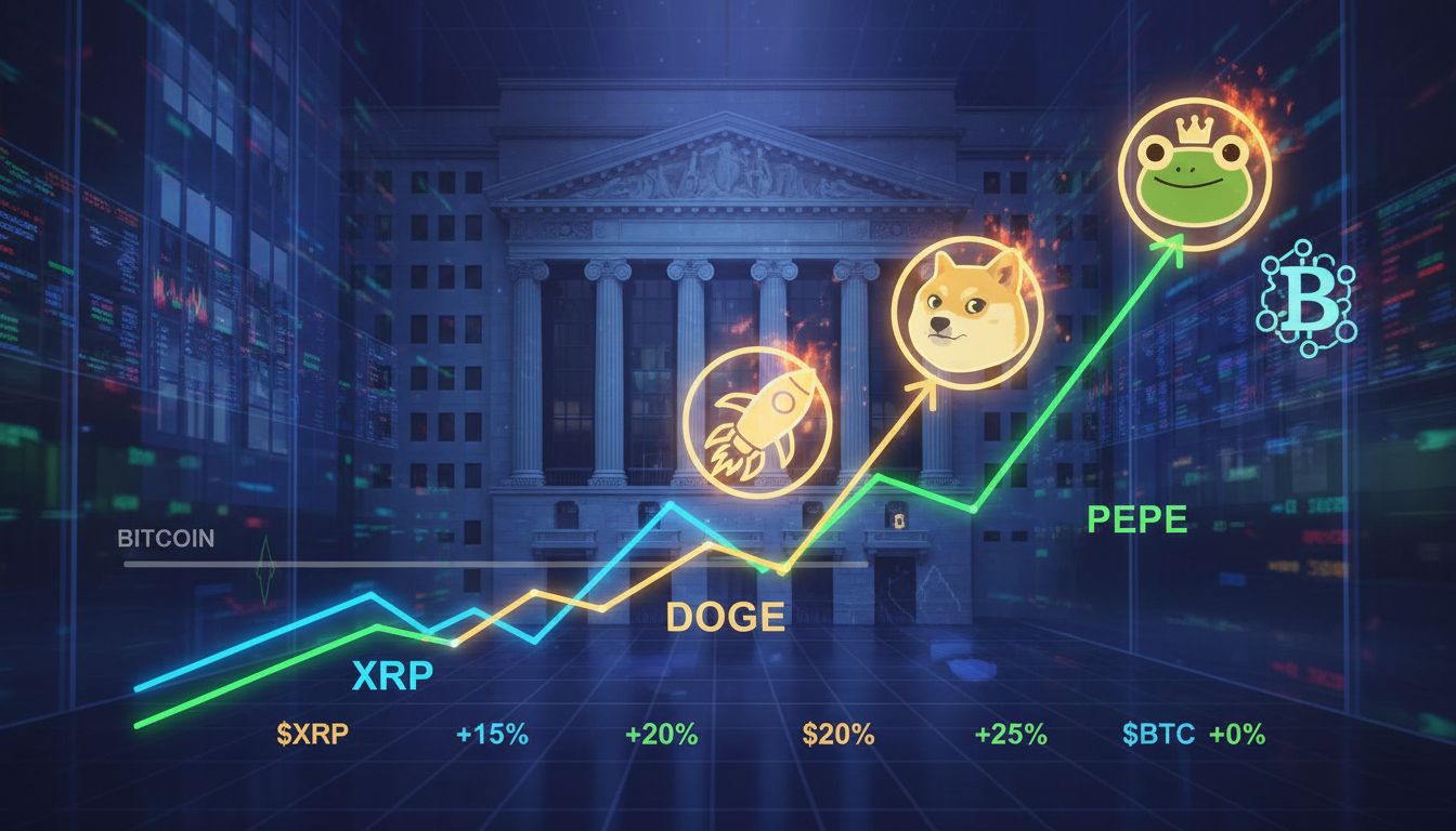 XRP·도지코인·페페, 상승 기대 커져…비트코인 지배력 하락 속 알트코인 주목