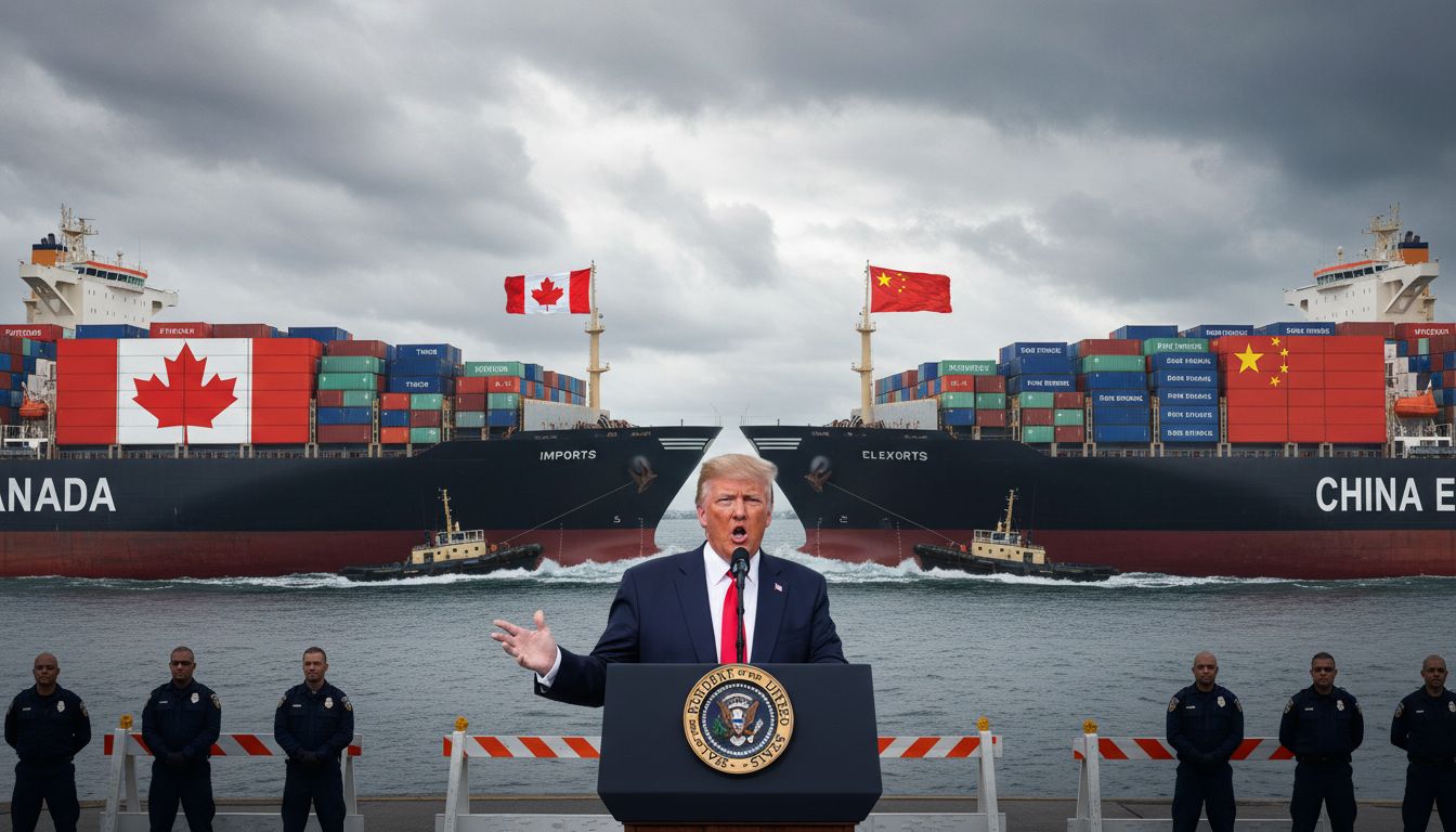 트럼프, 캐나다에 ‘100% 관세’ 경고…중국과의 무역협정에 강력 반발