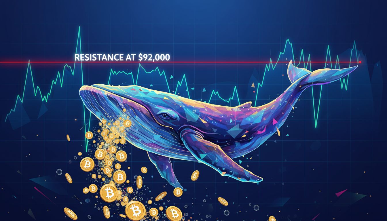 비트코인($BTC) 9만 달러 고점 저항에 ‘고래’ 3.6만 BTC 매도…유동성 압박 작용