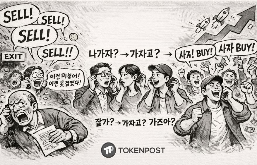 [토큰만평] “나가자?”가 “가자고?”로, 다시 “가즈아”로… 귀로 움직이는 시장