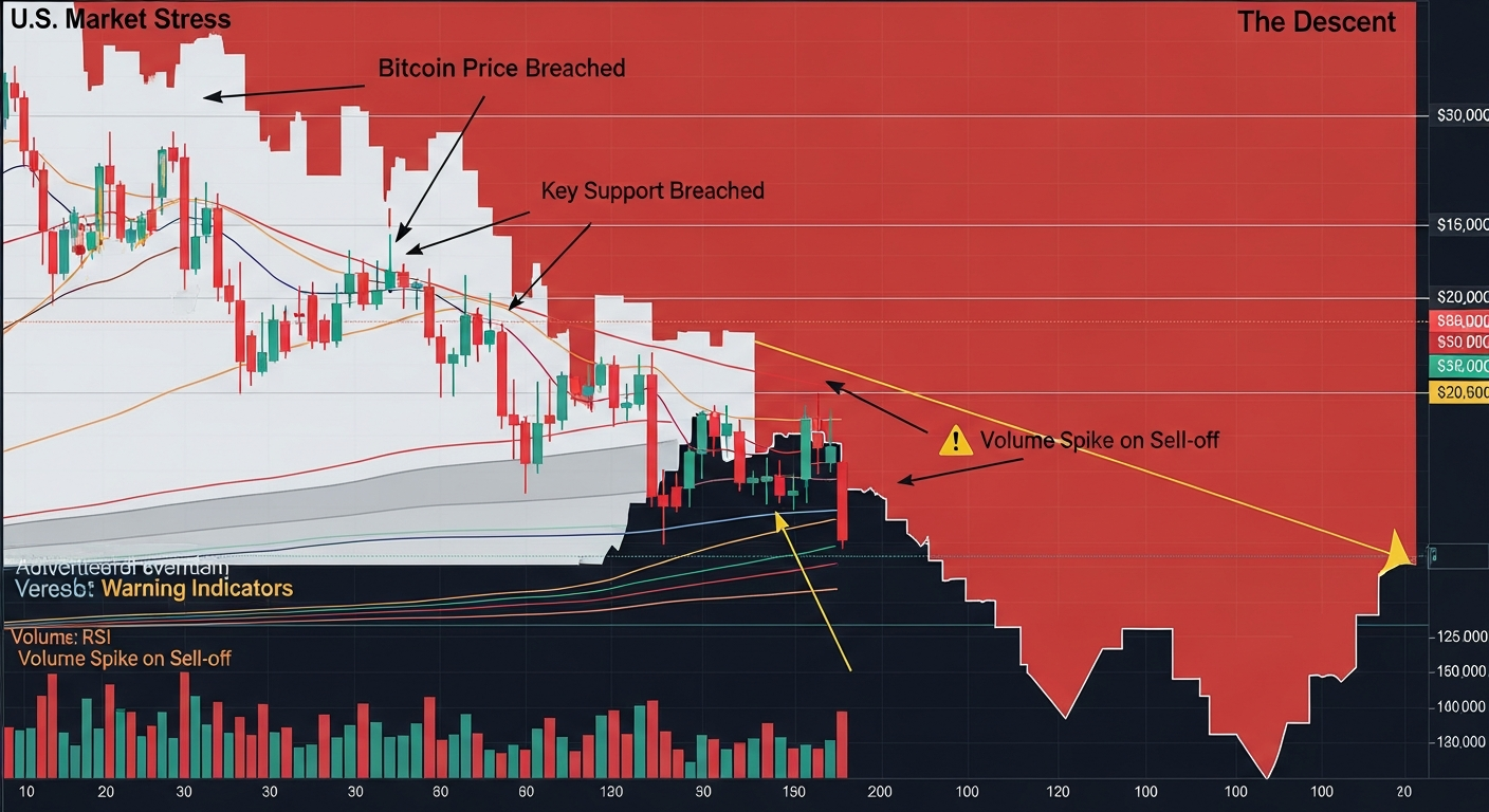 5만 7,600달러 붕괴…비트코인, ‘5만 달러 초읽기’ 경고 확산