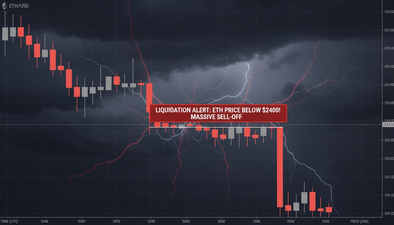 5억 5,000만 달러 청산… 이더리움, 7개월 만에 ‘2,400달러 붕괴’