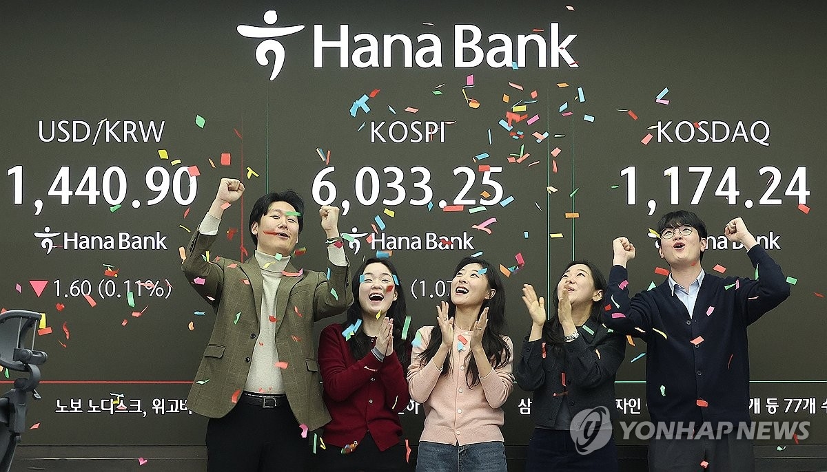 코스피, 장중 6,000선 돌파… 개인 투자자 주도 상승