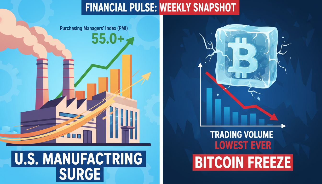 1,500억 달러 거래량 ‘반토막’…비트코인, 제조업 훈풍에도 ‘냉각장’