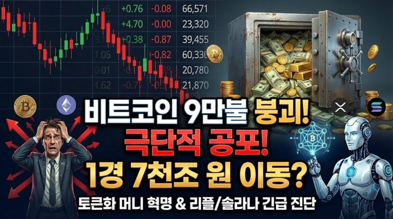 [크립토 인사이트 #16] 비트코인 STH 9만 달러 붕괴 속 ‘극단적 공포’…물밑에선 ‘1경 7천조’ 토큰화 머니 혁명 진행 중