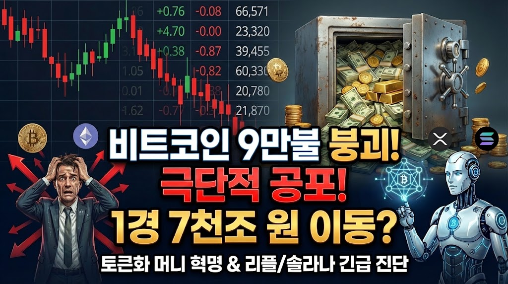 [크립토 인사이트 #16] 비트코인 STH 9만 달러 붕괴 속 ‘극단적 공포’…물밑에선 ‘1경 7천조’ 토큰화 머니 혁명 진행 중