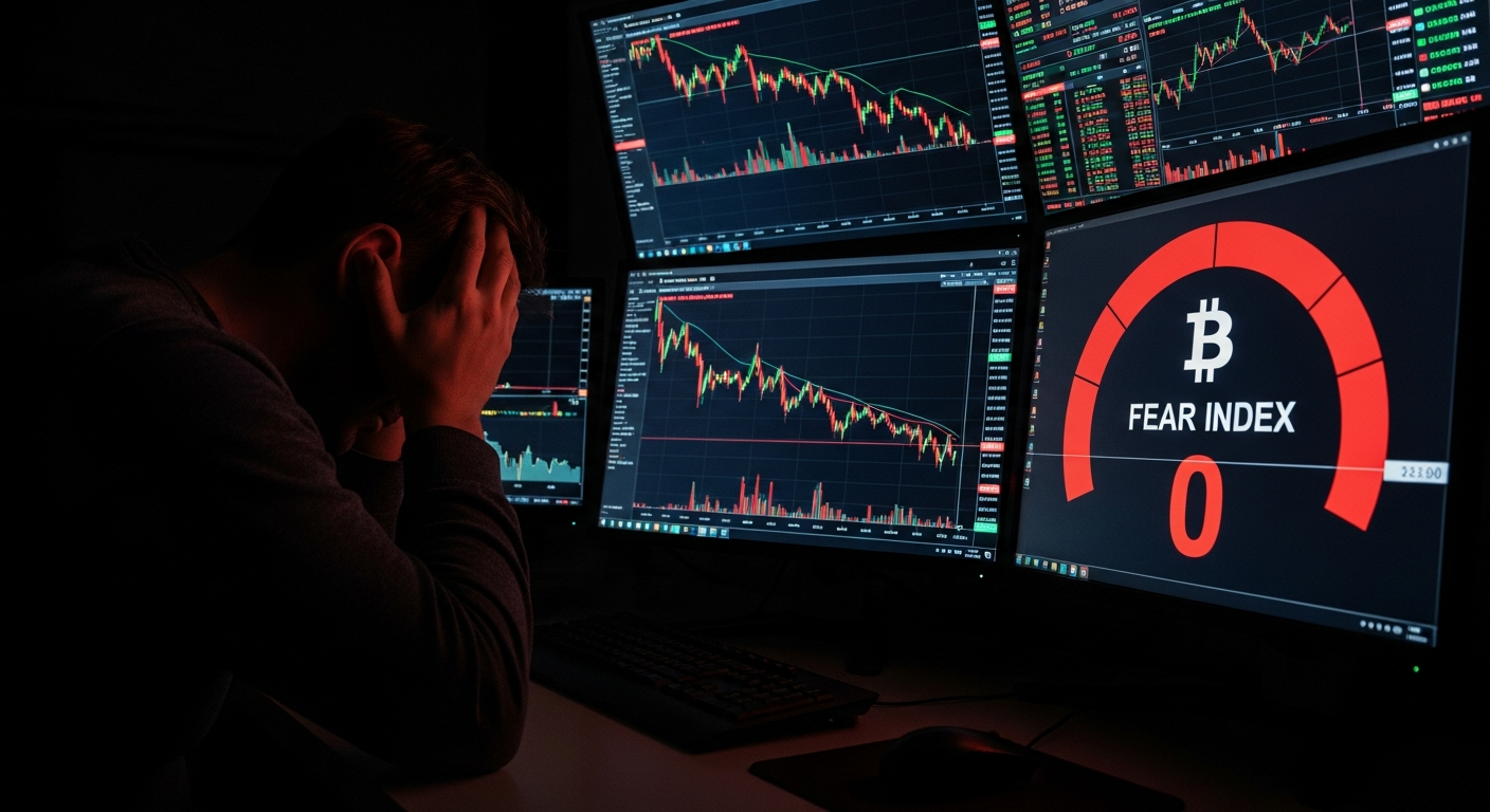 8점 ‘극단적 공포’… 비트코인 24% 조정 속 20만달러 폭등론 사라진다