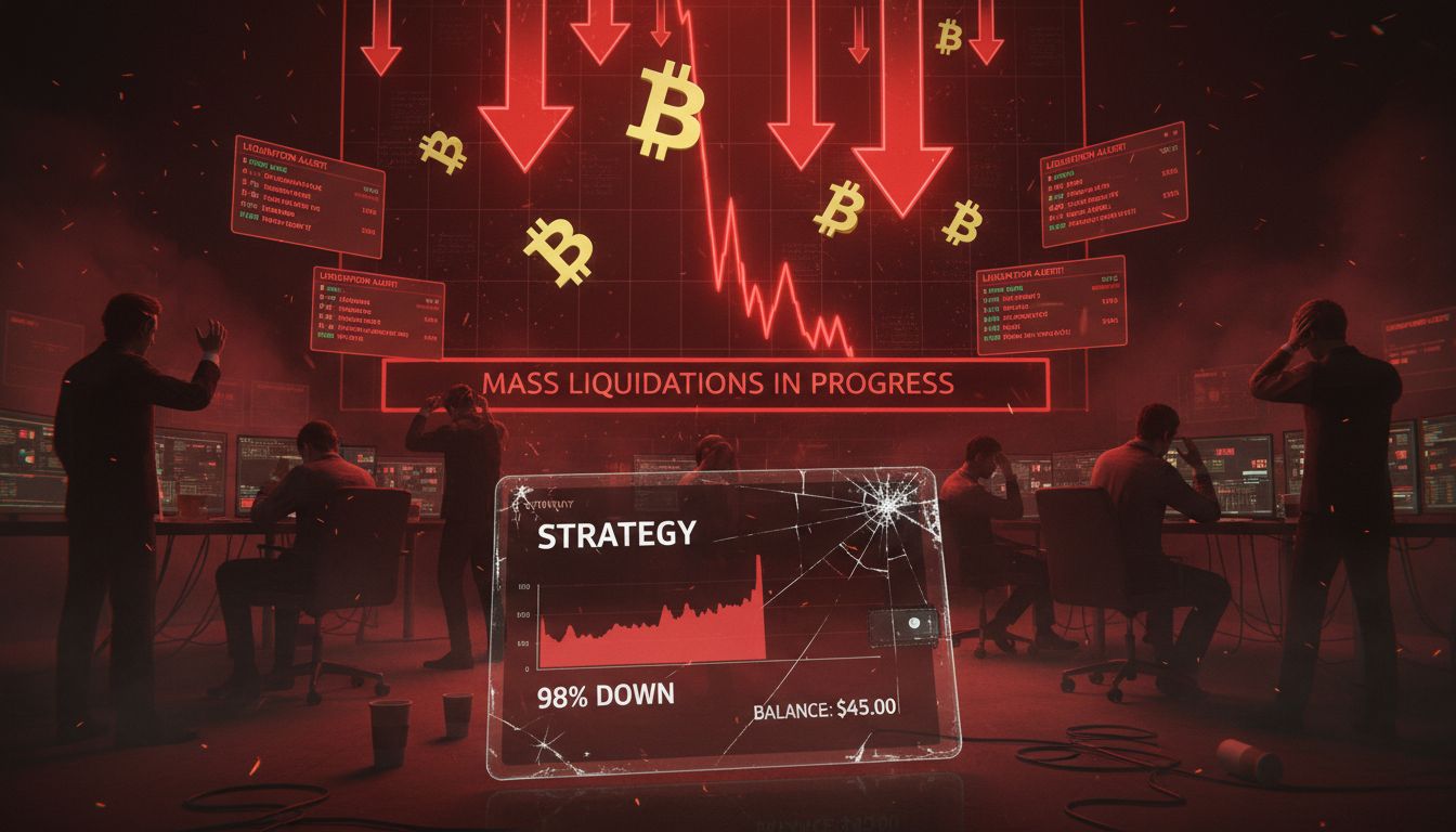 36조 원 청산 직격탄…비트코인, 스트레티지 손익분기점 ‘눈앞’