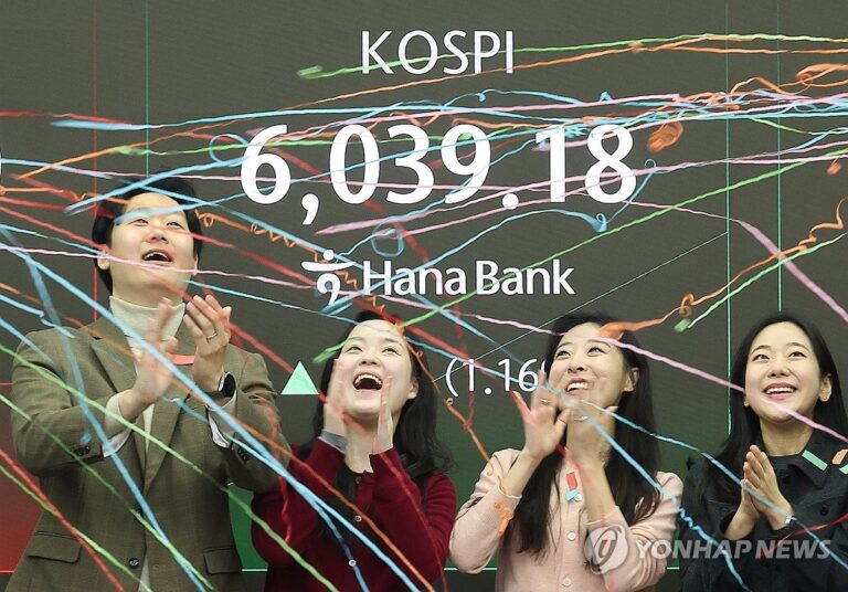 국내 증시, 코스피 6,000선 돌파…확장 국면 진입