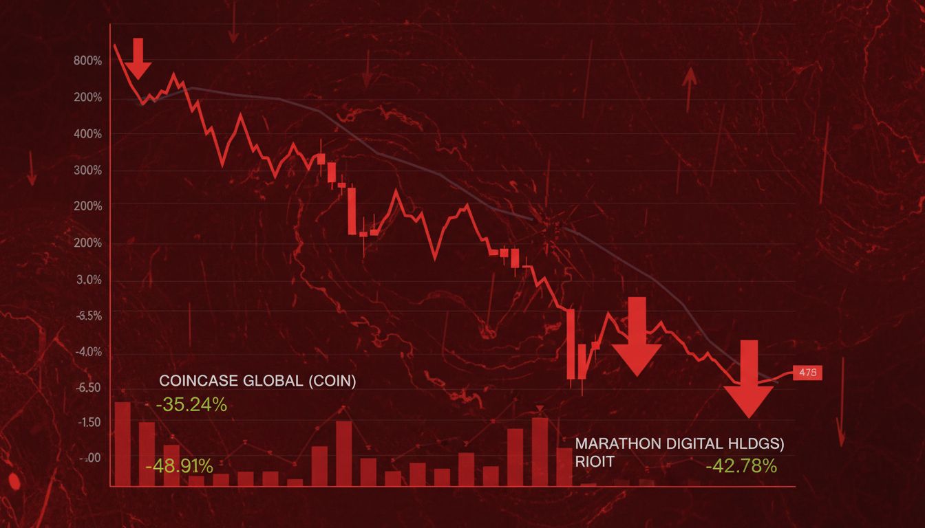 8억 6,000만 달러 청산…비트코인 하락에 관련주 ‘패닉셀’